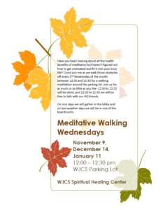 Meditative Walking Flyer